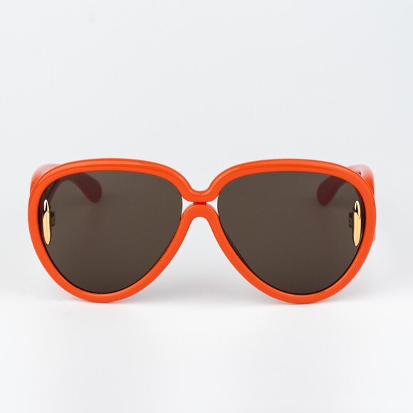 Loewe X PAULA'S IBIZA Women Sunglasses Orange Pilot LW40132I 42E NEW AUTHENTIC - Picture 2 of 10